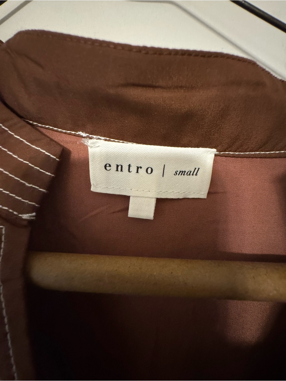 ENTRO Floral Brown Short Sleeve Shift Dress - Picture 3 of 3